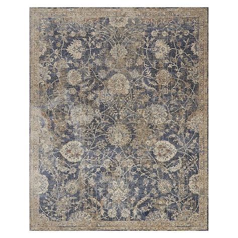 Porcia 2 X 8 Olefin Blue/Beige Floral Runner in the Rugs department at ...