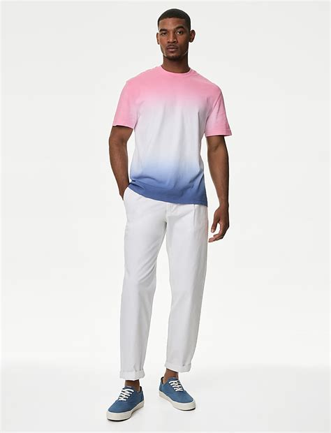 Buy Pure Cotton Ombre T-Shirt at Marks & Spencer