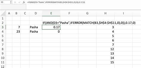 Nested IF Function within HLOOKUP 的图像结果