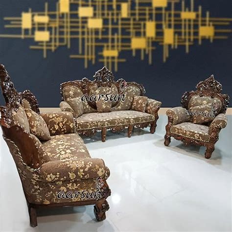 Aarsun Antique Sofa Set Teak Wood (3+2+1) : Amazon.in: Home & Kitchen