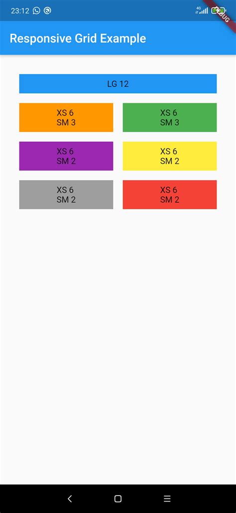 Griddelegate Flutter Example 的图像结果