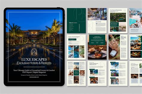 Digital Hotel Brochure Template [INDD, Canva] - BrandPacks