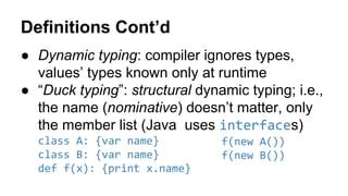 Dynamic and Static Types Java 的图像结果