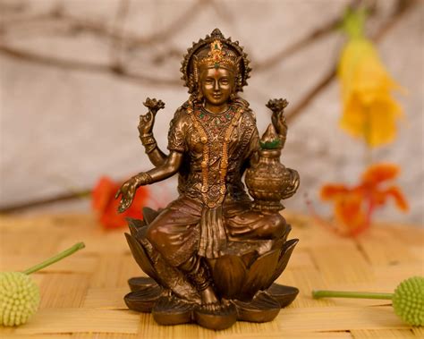 Buy Collectible India Goddess Lakshmi Idol Hindu Laxmi Goddess Statue ...