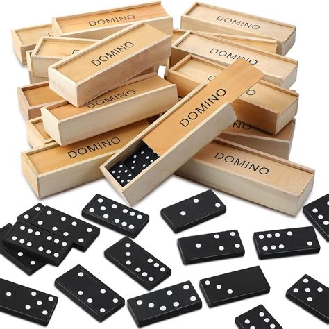 Amazon.com: Deekin 50 Pack Mini Dominos Set for Adults Bulk 28 Tiles ...