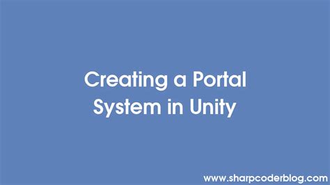 Image result for Unity Portal Tutorial