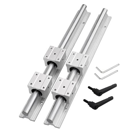 Buy 2PCS SBR12-300 with 4Pcs SBR12UU Square Type Block Bearing,Linear ...