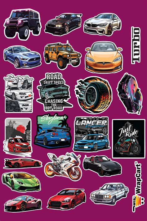 Mini Sticker Pack - Racing – WrapCart Skins