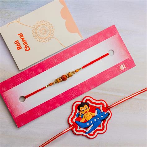 Send Rudraksha & Kids Set of 2 Rakhis Online - RKH22-107560 | Giftalove