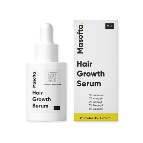 Buy Masofta Hair Growth Serum with 3% Redensyl, 5% Capixyl, 4% Anagain ...