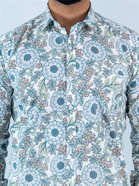 Buy Multi Floral Printed Full Sleeves Cotton Shirt Online | Tistabene