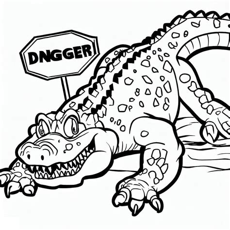 Scary Crocodile Coloring Pages - Download Free Printable