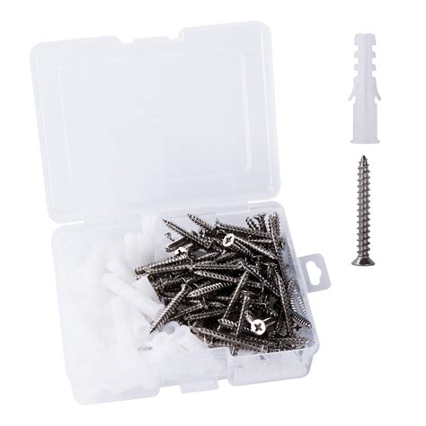 Ribbed Plastic Drywall Anchor Kit, Wall Anchors and Screws for Drywall ...