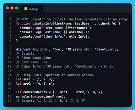 Image result for Rest Operator in JavaScript