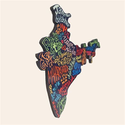 The Bombay Store India Map Magnet