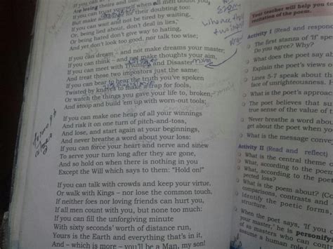 what is the Rudyard's approach to dreams and longings in if poem ...