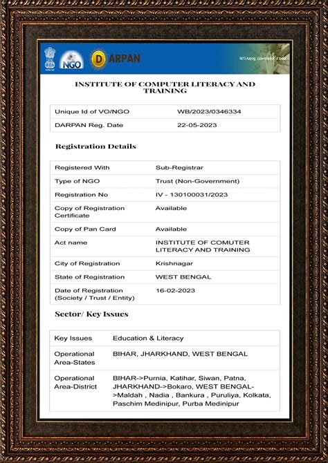 Approval & Recognition | Institute of Computer Literacy and Training
