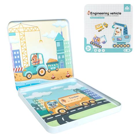 Buy Cubelelo Engineering Vehicle Magnetic Sticker Puzzle | Fun 3D ...