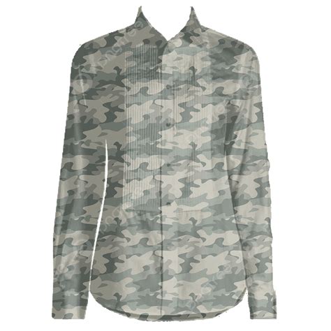 Photo Template For Womens Long Sleeved Shirt With Office Army Motif ...