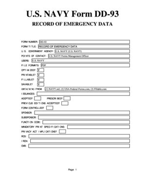 Dd93 Form - Fill Online, Printable, Fillable, Blank | pdfFiller