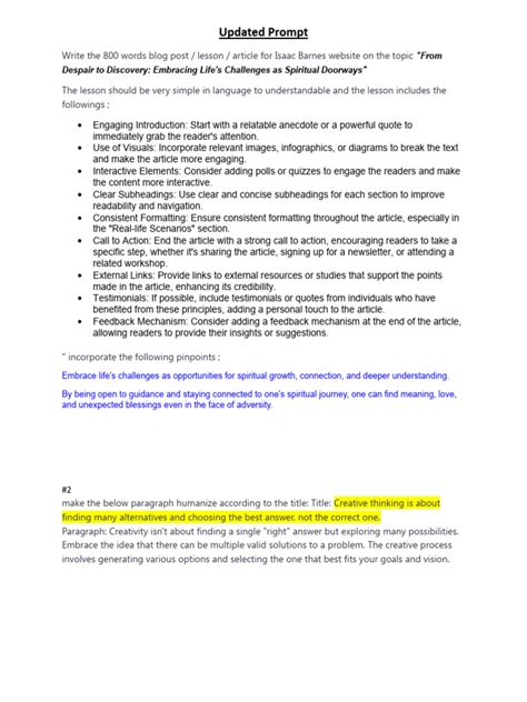 Image result for Update Prompt Example