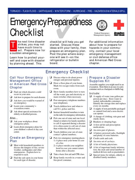Image result for Red Cross Disaster Checklist