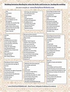 Hosting Wedding Invitation Wording by Wedding Invitation Wording Sle 2 And Groom Hosting Wedding Invitation Wording