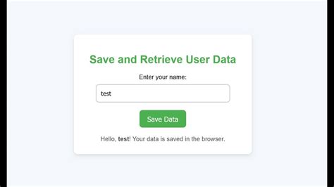 Local Storage Example 的图像结果