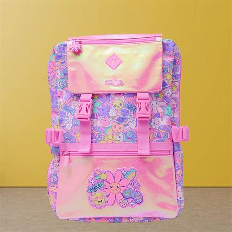 Big 18’’ Smiggle pink Sunflower Backpack - Luxury Quality – Kidspark