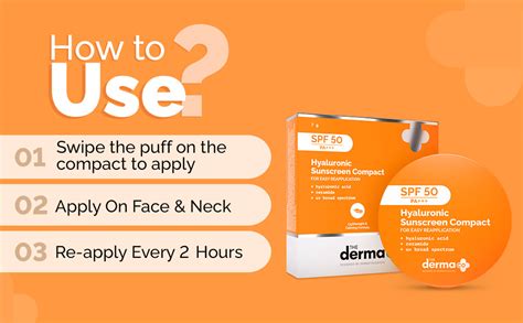 Buy The Derma Co Hyaluronic Sunscreen Compact Powder SPF 50 PA+++ with ...