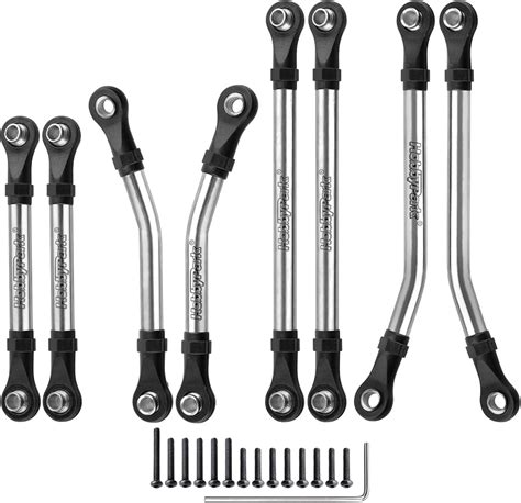 Amazon.com: HobbyPark Stainless Steel Links for TRX4M Upgrades Parts High Clearance Link Set ...