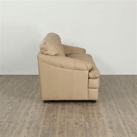 Buy New Napster Half Leather 3-Seater Sofa - Beige from Home Centre at ...