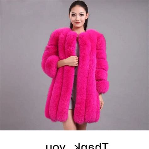 Customer reviews for PERITANG Faux Fur Coat Silver Imitation Fox Fur ...