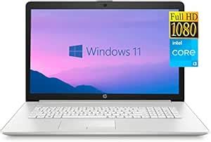 HP 17" FHD Laptop, 11th Gen Intel Core i3-1115G4, Dual-Core, up to 4.1 ...