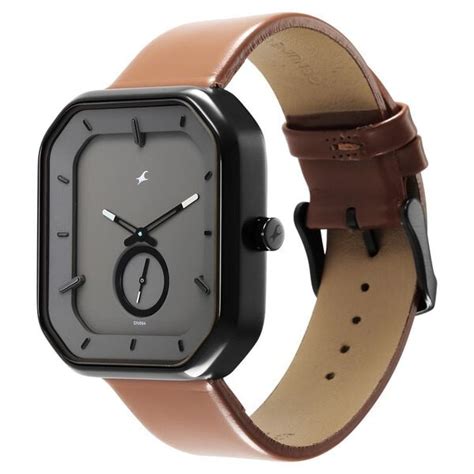 Buy Online Fastrack After Dark Grey Dial Leather Strap Watch for Guys ...