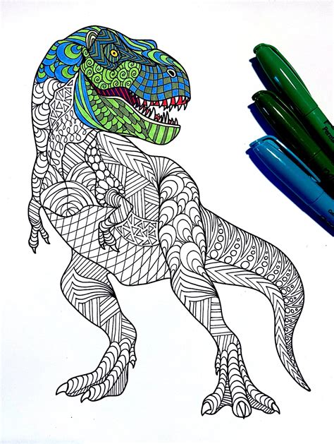 T Rex Coloring Page Pdf