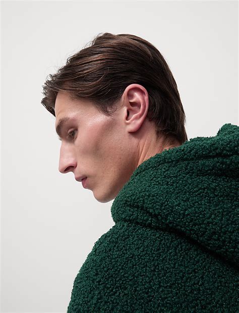 Buy Borg Zip Up Hoodie at Marks & Spencer