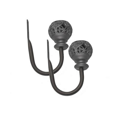 Waverly 2-Pack Silver Brass Curtain Holdbacks at Lowes.com