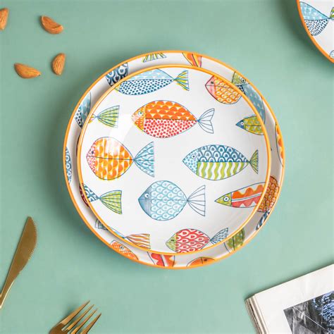 Ukiyo Ceramic Snack Plate 8 inch Online - Premium Snack Plate | Nestasia