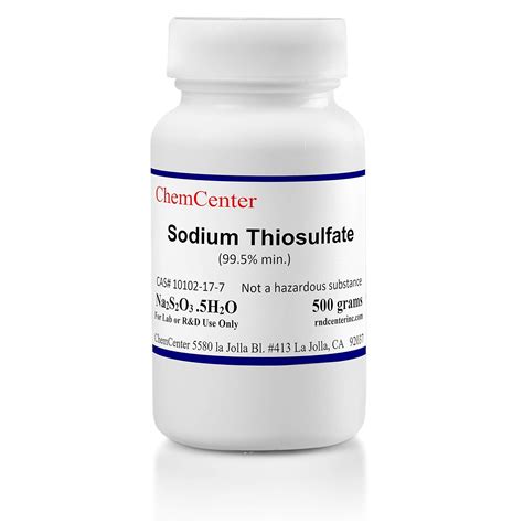 Sodium Thiosulfate, Fine Crystals, 99.5% min, 500 Grams (1.1 lb ...