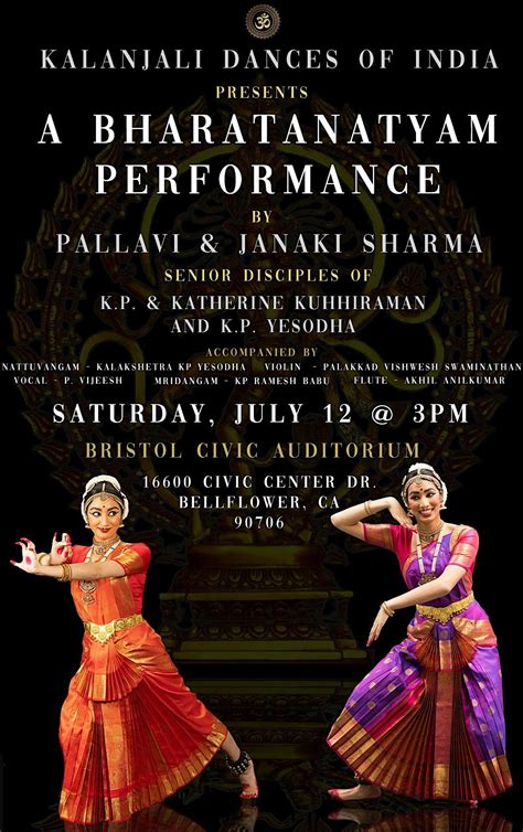Bharatanatyam Performance, 16600 Civic Center Dr, Bellflower, 12 July ...