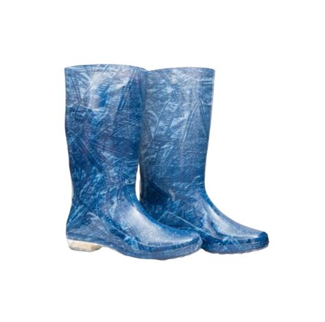 DEW DENIM BLUE COLOR UNISEX GUMBOOT NO LEAK FULLY SAFE GRIPPED SOLE ...