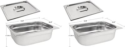 Buy THW Stainless Steel 1/9 Gastronorm Pan GN Pan 100mm (4 inch) Deep ...