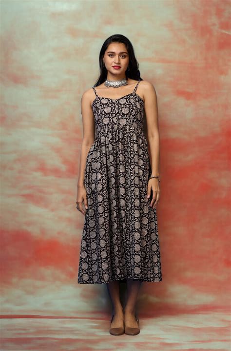 strap dress - chrysanthemum bloom & twilight radiance - maati crafts