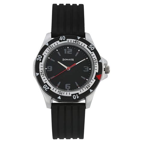 Buy Online SF Quartz Analog Black Dial Plastic Strap Watch for Men ...