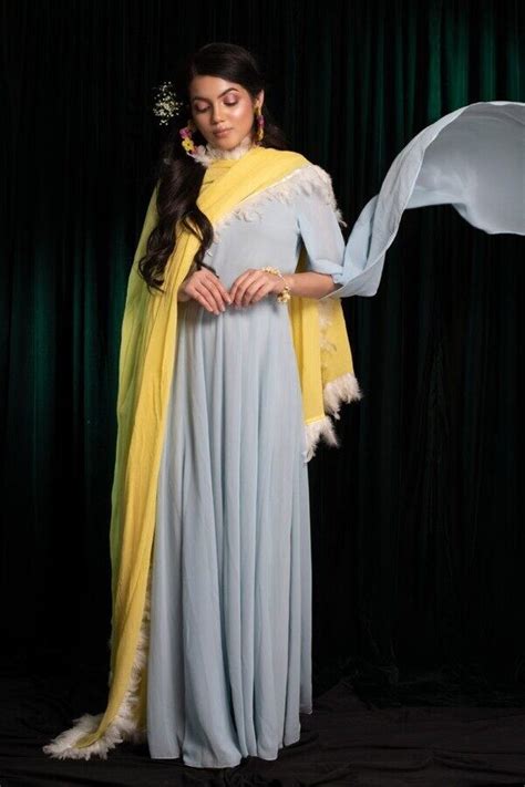 Pretty pastel anarkali set