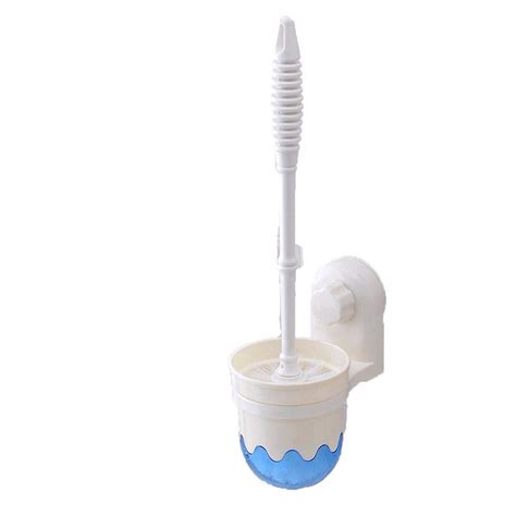 GETKO WITH DEVICE Plastic Wall Mounted Bathroom Toilet Brush Holder ...