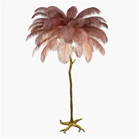 Luxury Ostrich Feather Floor Lamp, 16 Colors/Resin | VAXLAMP