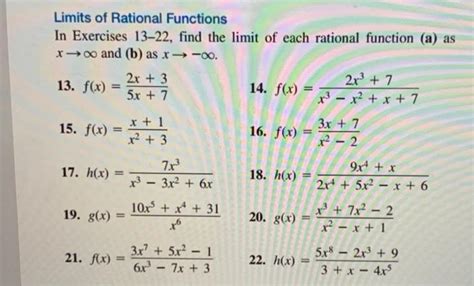 Image result for Rational Function Limits