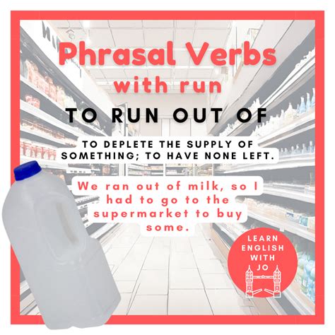 Learn common English phrasal verbs with run — Learn English With Jo